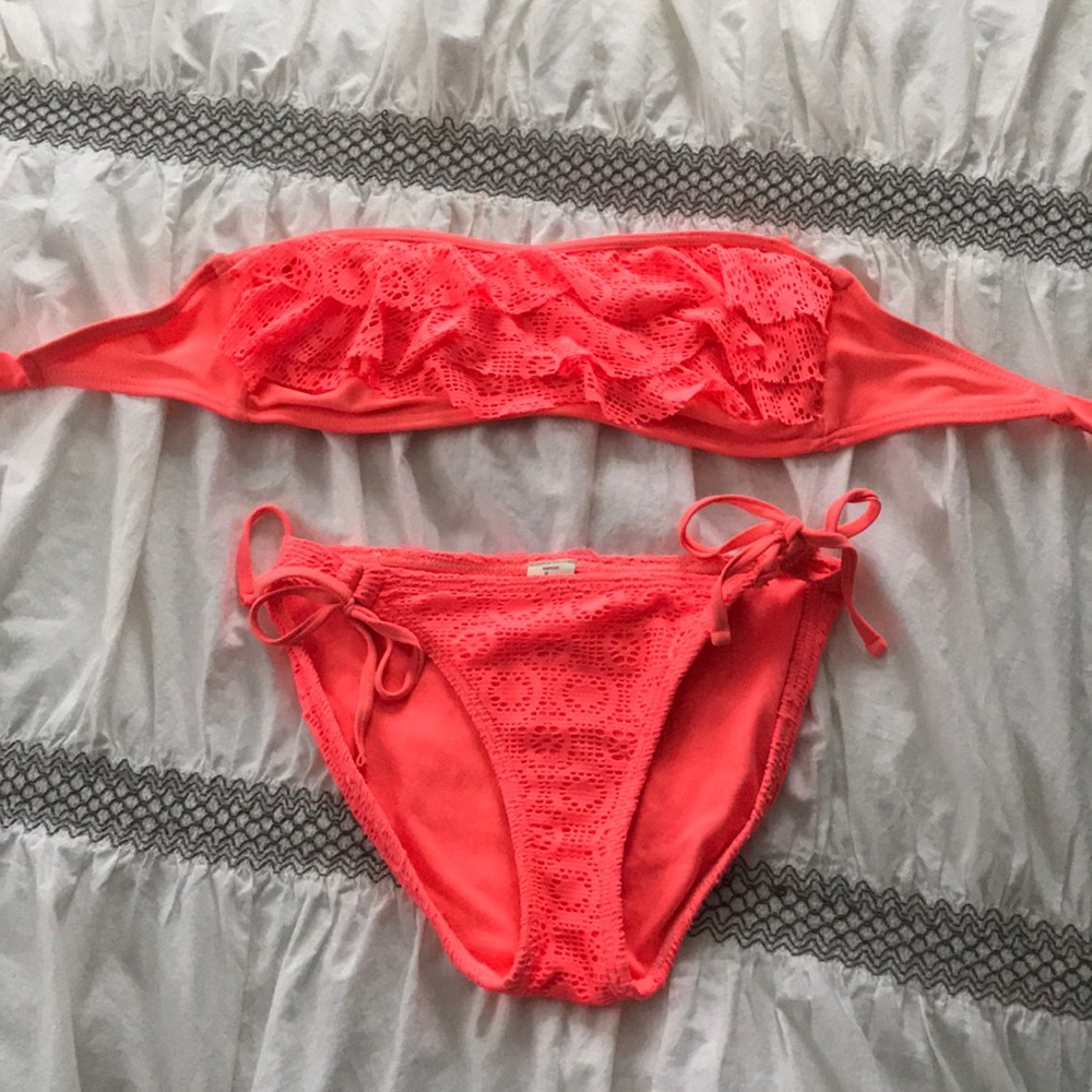 Pink Strapless Bikini